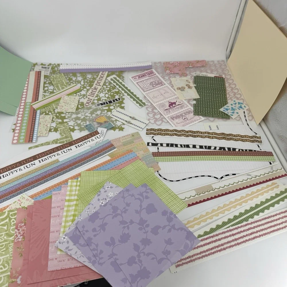 Large Mixed Lot Of Scrapbooking Supplies-Paper Cardstock Embellishments‎ Sticker